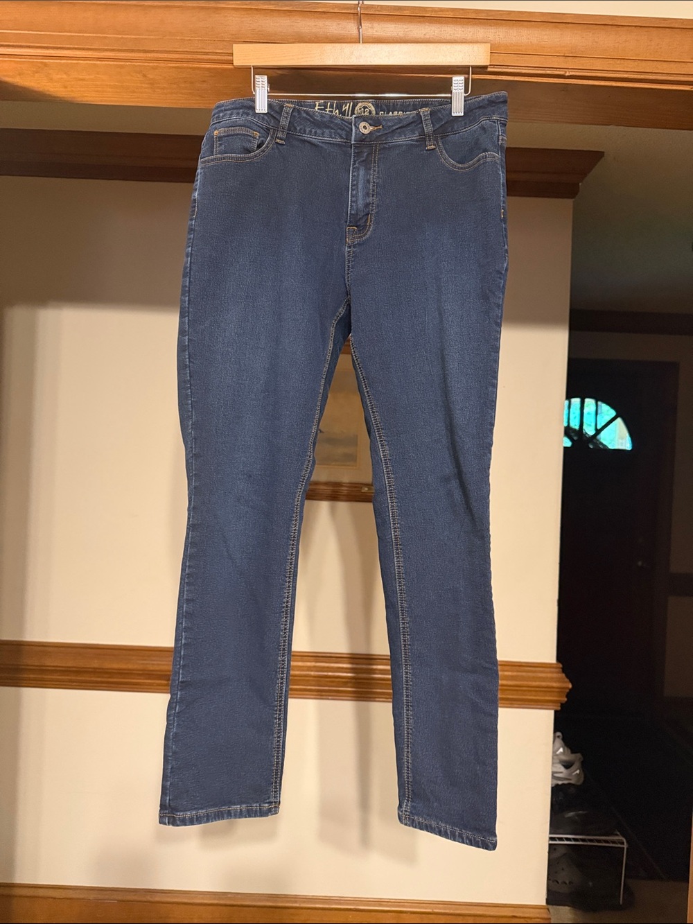 Women’s Skinny Jeans in Dark Blue Denim